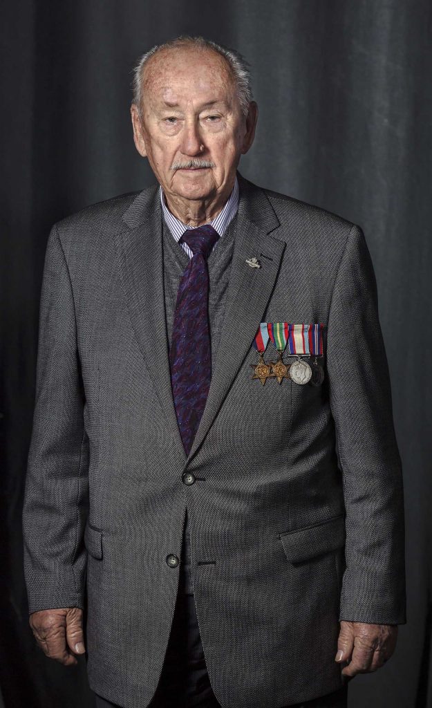 portrait of old man with medals