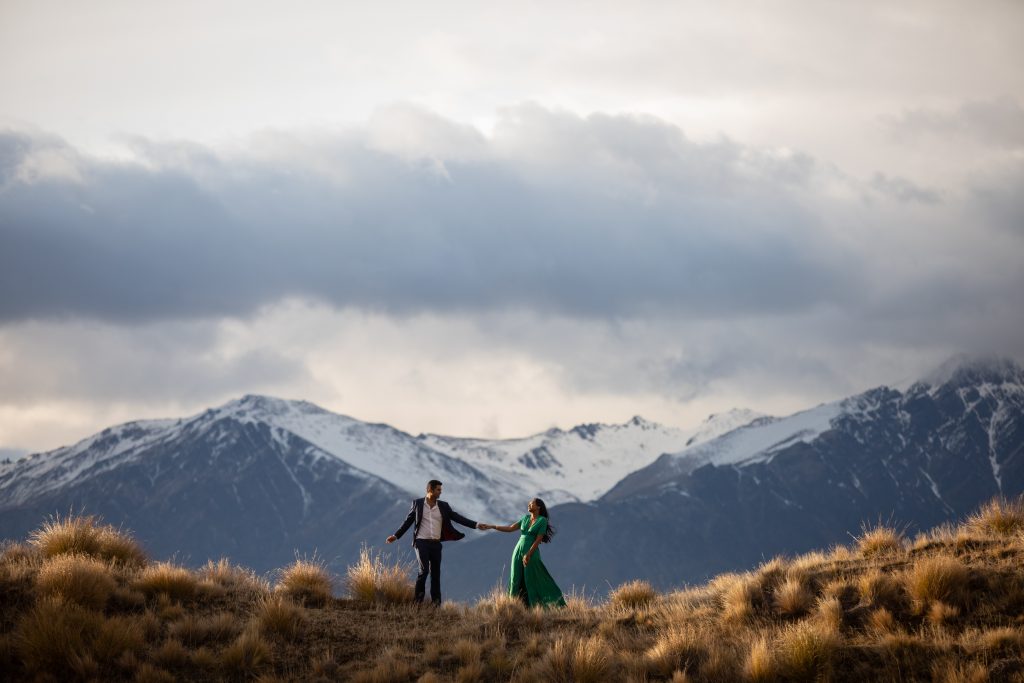 couple dancing on hill
