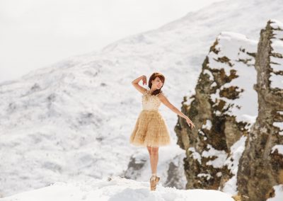 Portrait Photography Queenstown - girl on snow