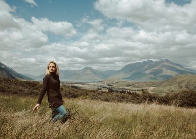 woman standing in field