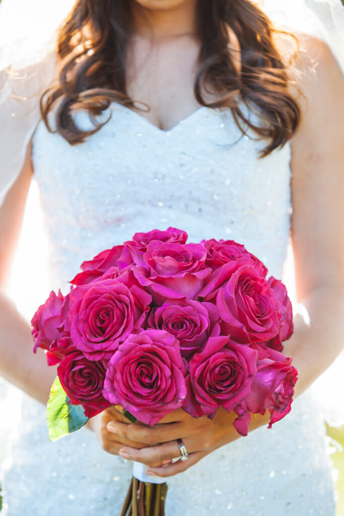 Bride holding her bouquet