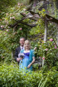 Man and woman in garden