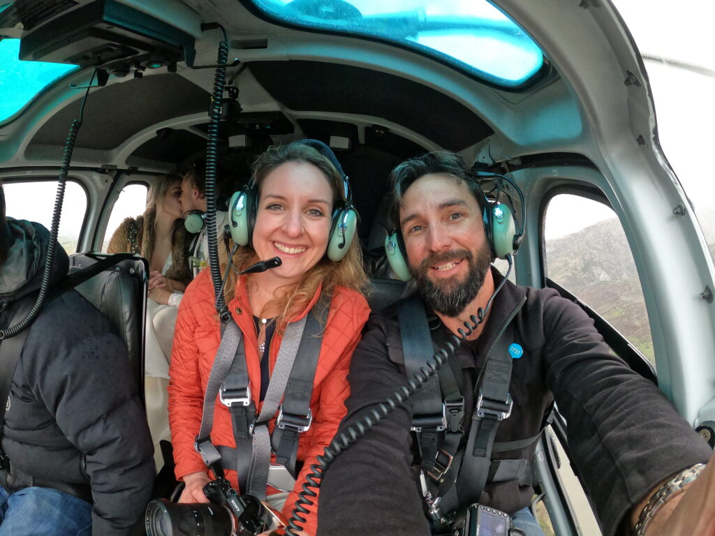 staff picture in helicopter